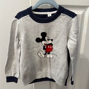 Janie and Jack Gray and Red Mickey Mouse Sweater